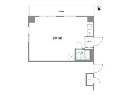 セツビル(ワンルーム/1階)の間取り写真