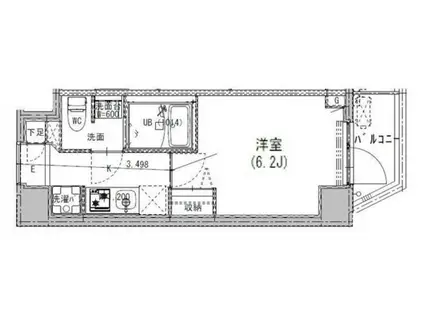 S-RESIDENCE成増CLAIR(1K/5階)の間取り写真