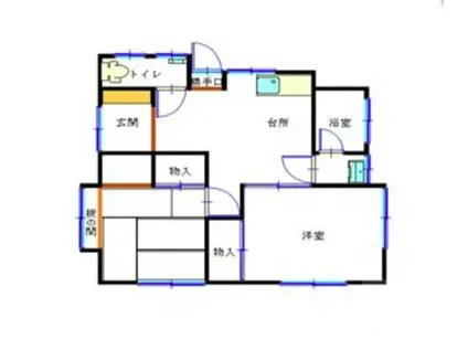 大門平屋(2DK/1階)の間取り写真