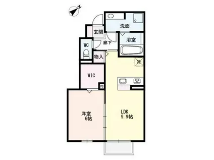 フォンターナ府内(1LDK/1階)の間取り写真