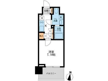 アーデン清澄白河(1K/9階)の間取り写真