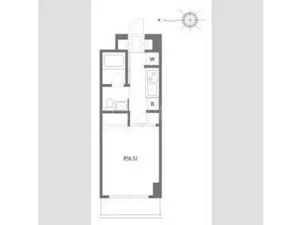 ガーデン萩中(1K/4階)の間取り写真