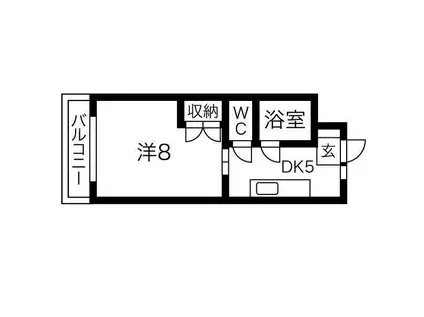 マンションリーフII(1DK/1階)の間取り写真