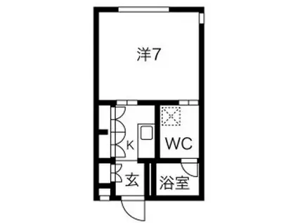 LUDENS王子(1K/4階)の間取り写真