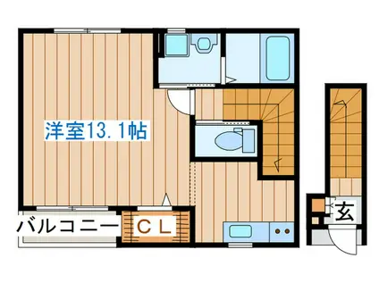 VOLVER T&M.VIII(ワンルーム/2階)の間取り写真