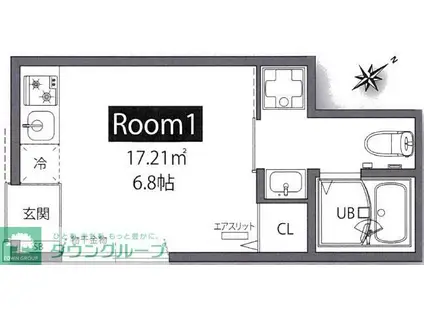 SETAGAYA VILLA(1K/1階)の間取り写真