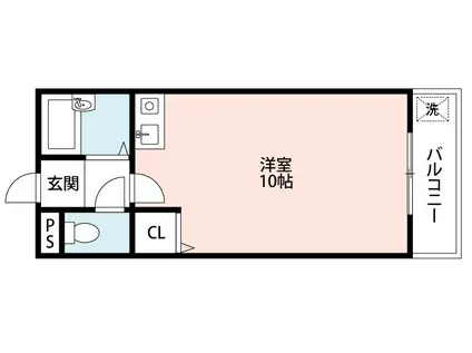 エリアント豊川(ワンルーム/3階)の間取り写真