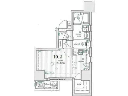 CALDO池袋R(ワンルーム/11階)の間取り写真