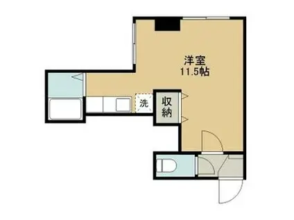 パークヒルズ五条(1K/3階)の間取り写真