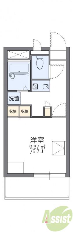 レオパレス原田(1K/2階)の間取り写真