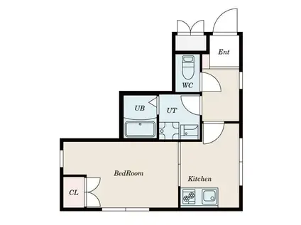 ARIA王子上中里(1K/4階)の間取り写真