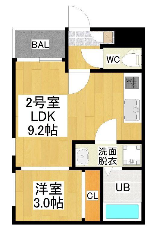 REGALEST星ヶ丘(1LDK/1階)の間取り写真