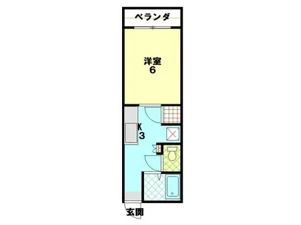 リゾナーレ麻里布(1K/3階)の間取り写真