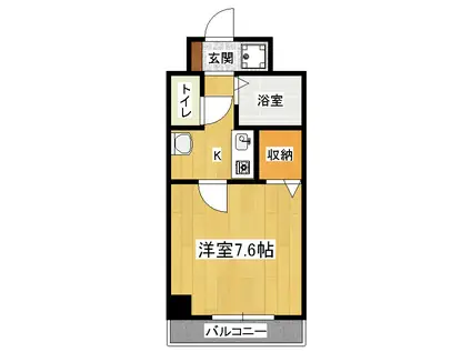 カンタル中書島(1K/1階)の間取り写真