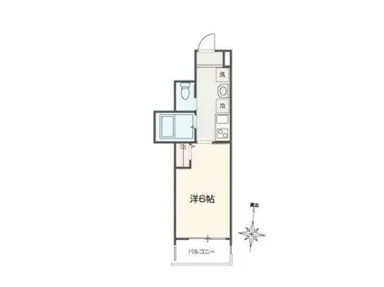 MELLAS元加治(1K/3階)の間取り写真