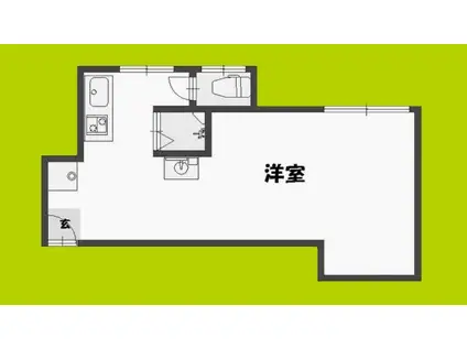 ノワール中島(ワンルーム/1階)の間取り写真