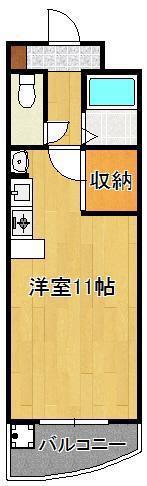 けやき通内山(ワンルーム/7階)の間取り写真