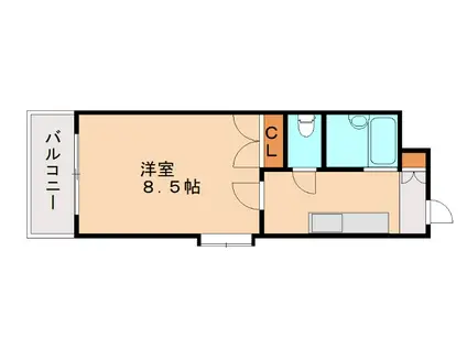 ウインズ浅香I(1K/2階)の間取り写真