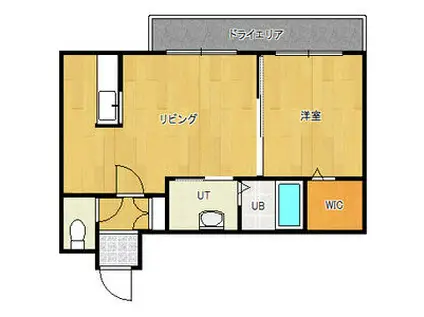 アバンセN42(1LDK/1階)の間取り写真