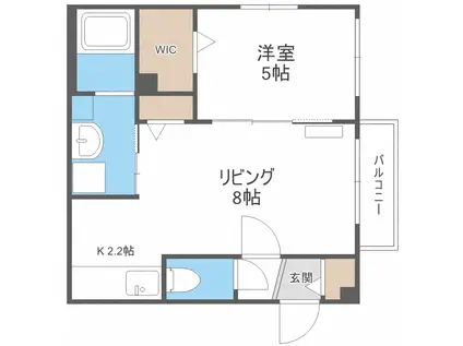 グランメール 栄通6(1LDK/1階)の間取り写真