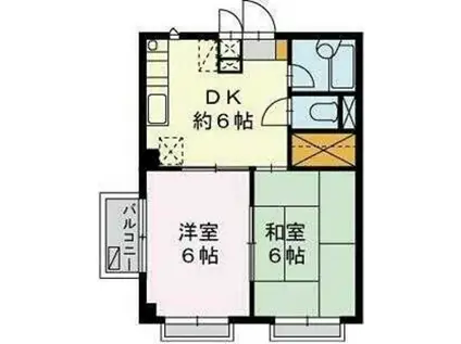 コンフォート片倉(2DK/3階)の間取り写真