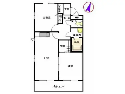 ヴィラ・アンボワーズ(2LDK/3階)の間取り写真