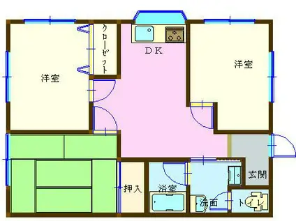 そのいけ植田(3DK/2階)の間取り写真