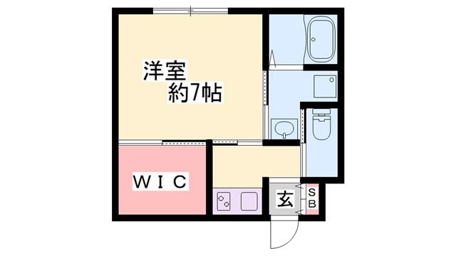 CLASS L2(1K/2階)の間取り写真