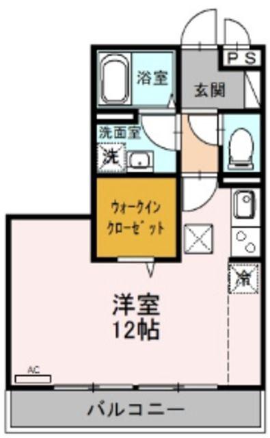グレイスコートII(ワンルーム/1階)の間取り写真