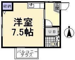 ハイツダイネツ(1K/2階)の間取り写真