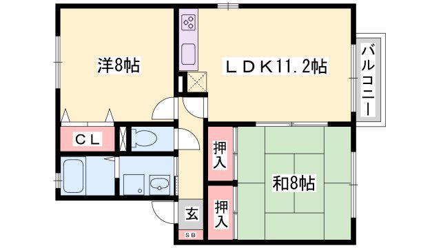 コート2000(2LDK/2階)の間取り写真
