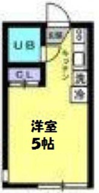 ミレーヌ南生田(1K/1階)の間取り写真