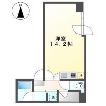 名駅2丁目物件(ワンルーム/3階)の間取り写真