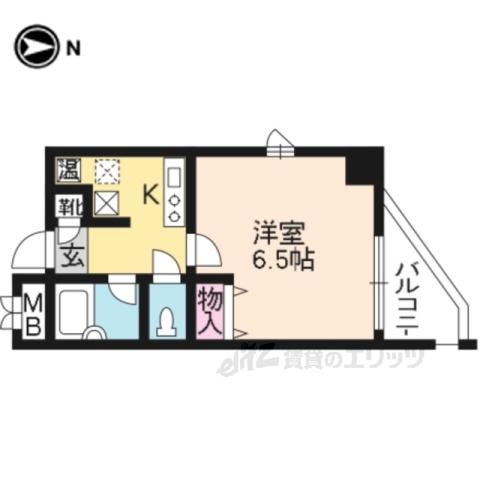 ウエストSIDEI(1K/10階)の間取り写真