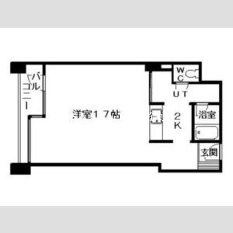 サンシティ札幌(1K/3階)の間取り写真