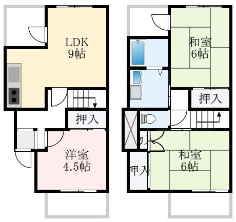 メゾンリベルテ(3LDK/2階)の間取り写真