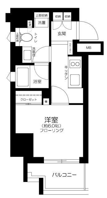 アトラス西早稲田(1K/3階)の間取り写真