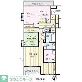 プリンスハイツ聖蹟桜ヶ丘(3LDK/5階)の間取り写真