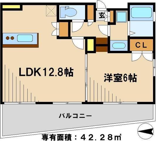 MERIDIAN ANNEX(1LDK/1階)の間取り写真