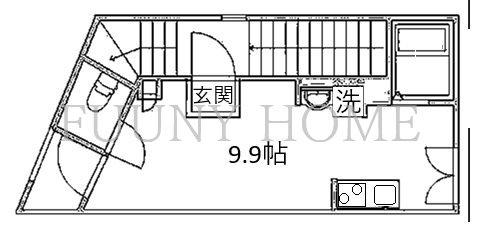  ホークパレス中目黒(ワンルーム/2階)の間取り写真