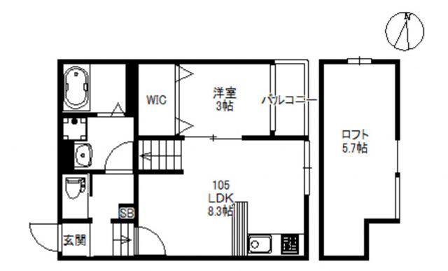 NEXUS RESIDENTIAL SQUAREネクサスレジデンシャ(1LDK/1階)の間取り写真