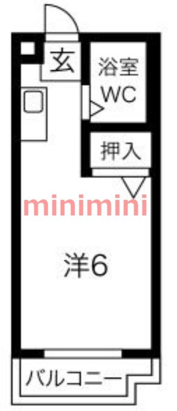松ヶ丘エンビイマンション(1K/3階)の間取り写真