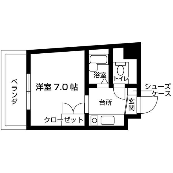 ROSE HILL(1K/4階)の間取り写真