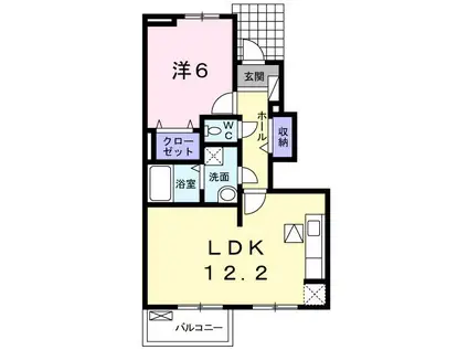 サウスタウン水野A(1LDK/1階)の間取り写真