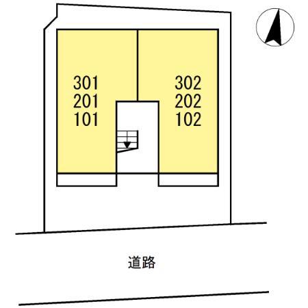ソレアード中海岸(1LDK/1階)の間取り写真
