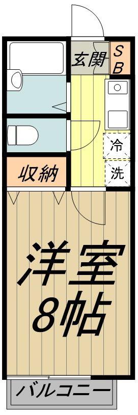 サンモール杉並(1K/1階)の間取り写真
