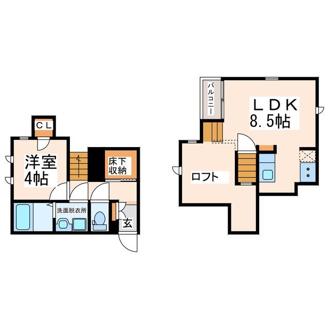 CB弥生フィオーレ(1LDK/1階)の間取り写真