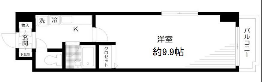グレース東神田(1K/3階)の間取り写真