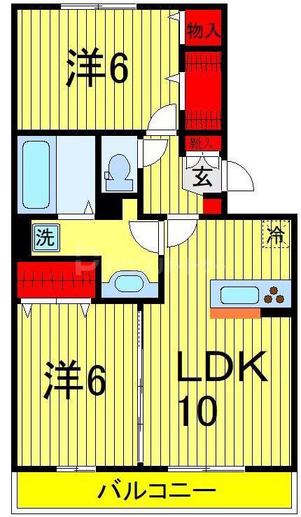 レスポワール A(2LDK/1階)の間取り写真