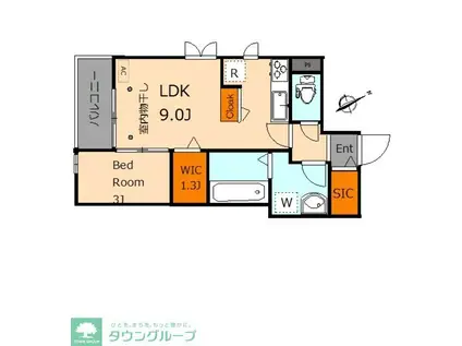 VIALE吉祥寺(1LDK/2階)の間取り写真